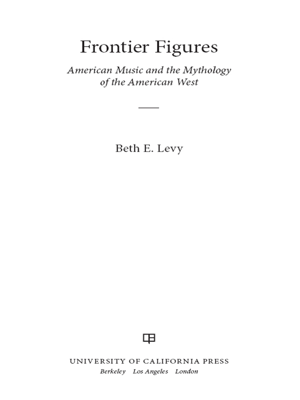Frontier Figures: American Music and the Mythology of the American West